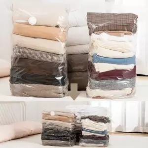 ( )이불압축팩 입체 중형 의류압축 진공보관 겨울옷 정리 여행용 수납팩 압축백