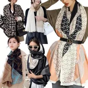 광폭 스카프 여성 패션 숄 사계절 데일리 롱 쉬폰 머플러