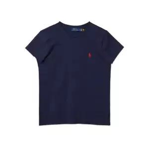 폴로 POLO RALPH LAUREN W 코튼 저지 크루넥 티 - 네이비