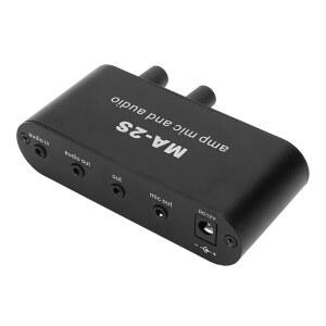 사운드 프리앰프 다이내믹 마이크 소형 스테레오 오디오 프리앰프, 3개의 출력 포트로 팟캐스트 및 스트리밍에 이상적임