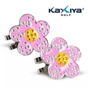 [셀러에이드]볼마커 큐빅핑크플라워 골프