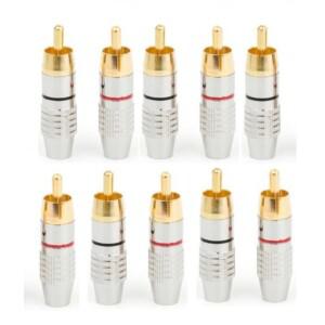 4-10pcs 골드 RCA 남성 어댑터 오디오 비디오 CCTV IP 카메라 보안 동축 케이블 납땜 변환기에 대 한 비 솔