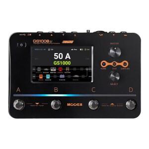 MOUER GS1000 리 기타 멀티 이펙트 프로세서 앰프 샘플링 듀얼 체인, XLR 마이크 입력, 터치 스크린 및 350개 이상의 이펙트, 120개의 슬롯이 있는 일렉트릭 페달, 미디 포트, 배터리
