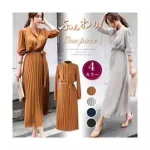 타노스여자 원피스 스커트 쉬폰 조거 봄가을 슬림핏 데일리룩 긴팔 KUK3