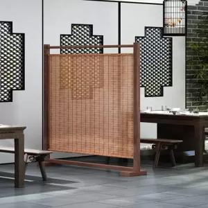 대나무 파티션 칸막이 병풍 나무발 가림막 민속 울타리