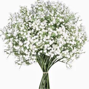 라이판 베이비 브레스 인공 꽃 결혼식 파티 홈 가든 장식용 석고필라 인조 6개