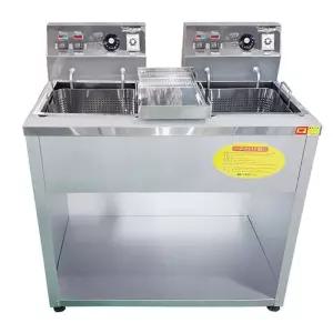 업소용 튀김요리 만능 전기튀김기 고성능히터 도장2구 DS200