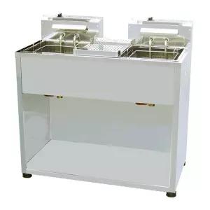 치킨집 닭강정 통닭 전기튀김기 고성능히터 스테인레스 2구