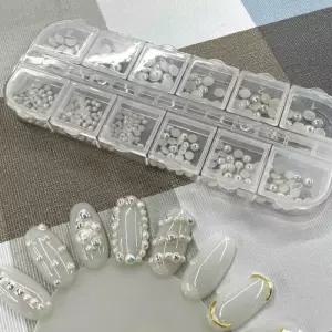 [에스에스_62]꾸미기 세트 화이트펄 네일큐빅 네일스톤