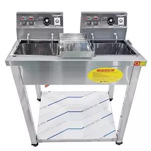 대신전기 전기 튀김기 스텐 2구 치킨 레스토랑 프렌치프라이 튀김통
