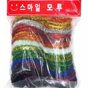 반짝이 모루 크리스마스 데코 10색반이 10이 반이세트 애착인형만들기 취미생활 공예재료 용철사