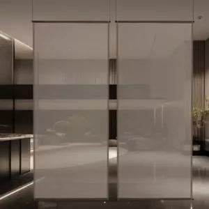 일본식 모시 커튼 전통 가림막 패브릭 여름 주방 린넨