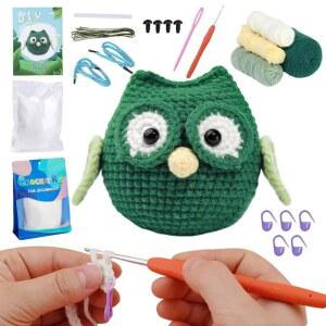 액세서 DIY 초보자용 뜨개질 동물 설명 함께 뜨게 뜨기 인형 올빼미 이해와 코바늘