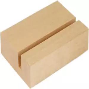 UNIQOO 3.5 버치 우드 스탠드 월간 책상 캘린더 나무 블록 베이스 카드 재고 홀더 오피스 홈 리테일 리셉션