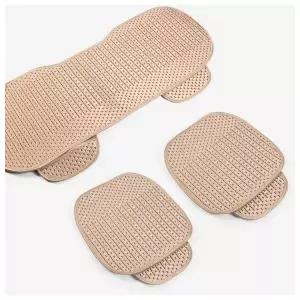 차량쿠션 여름용시트 쿨링시트세트 원스카 자동차 쿨시트 방석 3종세트(골드)