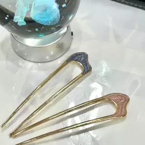 [에스에스_62]U자 빗핀 머리고정 비녀 한복 장식 헤어핀