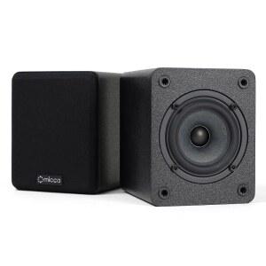 cca COVO S 양방향 책장 스피커 필요 턴테이블용 아님 3인치 우퍼 0 75인치 트위터 월 마운트 가능 페어 블랙