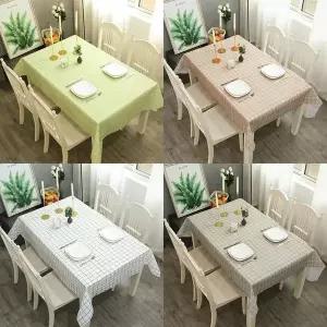 [셀러에이드]2인 4인 PVC 방수 식탁보 식탁커버 체크캠핑 테이블보