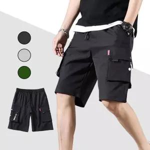 [셀러에이드]남자 5부 카고팬츠 고주물 밴딩 바지 여름 트레이닝