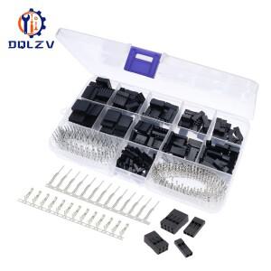 620Pcs  커넥터 2.54mm 케이블 점퍼 와이어 핀 헤더 하우징 키트 수 압착  암 터미널
