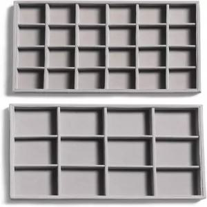 서랍용 프리뷰티 스태커블 벨벳 주얼리 정리함 트레이 보석 보관 디스플레이 케이스 삽입 스터드 귀걸이