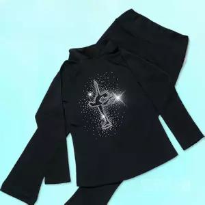 피겨연습복 레깅스 스케이트 상의 스케이팅 대회복 훈련용 피겨복 성인 팬츠 상하복 의류 바지 세트