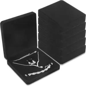 Yinkin 6개 벨벳 주얼리 세트 박스 디스플레이 케이스 귀걸이 반지 팔찌 목걸이 선물 상자 진주 보관