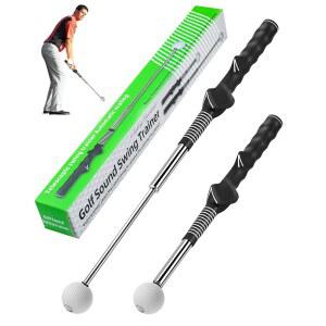 QCCTPUU 리트랙터블 트레이너 타격 강도 액세서리 트레이닝 스윙 골프 그립 장비 보조 템포 장치 치핑 워밍업