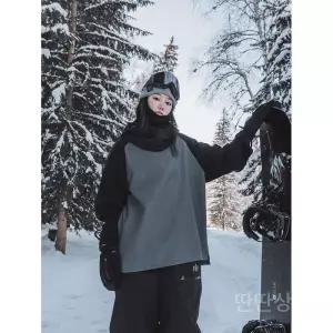 스키방수후드티 남녀공용 방풍 따뜻한 보드복후드 스키복 보드복 자켓 스웨터 오버핏 점퍼 겨울 야외