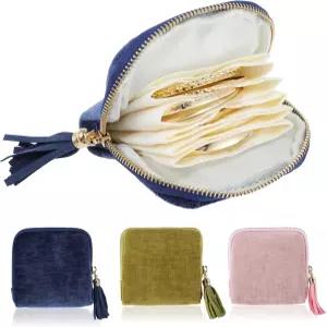 VOCOSTE 여행용 주얼리 케이스 6개의 독립적인 레이어가 있는 휴대용 정리함 목걸이 팔찌 반지 귀걸이