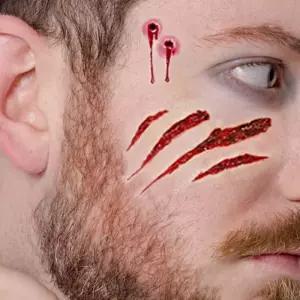 [에스에스_62]문신 분장 가짜피 손가락 트릭 10매 1세트