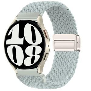 갤럭시 시계 6 4 클래식/5 프로/액티브 2/s3 나일론 땋은 팔찌  GT2 3 밴드용 20mm/22mm 마그네틱 스트랩