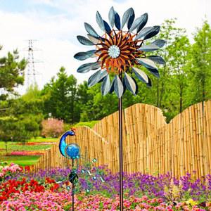 바람개비 대형 회전 조각 조경 정원바람개비 공작모양 정원꾸미기 가든 풍차 팔랑개비