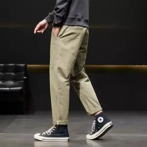 EAMT 남자 배기핏 바지 와이드 빅사이즈 봄가을 스판 편한 배기팬츠 트레이닝팬츠 YJ1