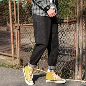 EAMT 남자 배기핏 바지 봄가을 데님팬츠 와이드 9부 일자 배기 긴 YJ1