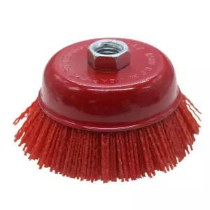 녹슨 부식 페인트 제거를 위한 StoneDT 4 연마 필라멘트 나일론 브리스틀 컵 브러시 5/8 -11 나사산 1PC