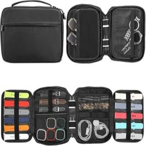 핀티 워치 밴드 보관 가방 정리함 여행용 교체 손목 스트랩 스마트 밴드용 케이스 파우치 핀 케이블