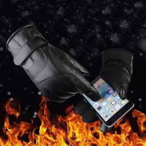 겨울보온장갑 등산 양털 가죽 블랙 오토바이 철장갑 작업용 용장갑 방한용품 따듯한 자전거 바이크 라이더