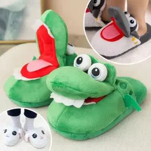 카미노아이  움직이는 동물 슬리퍼 3type / 털실내화