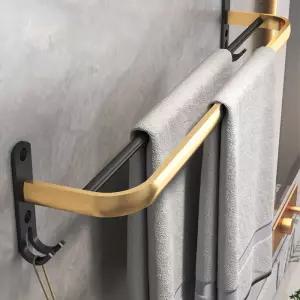 수건걸이 무타공 화장실 60CM 욕실 골드 선반 점착식 타올 행주 설치가쉬운 건대