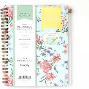 블루 스카이 데이 디자이너 2026 주간 및 월간 플래너 캘린더 2026년 1월 - 12월 5 x 8 지퍼 파우치가 있는
