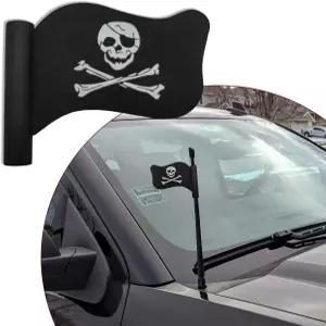 Lyxheth 1PCS 해적 깃발 자동차 안테나 토퍼 자동차용 볼 해골 크로스본 자동차와 호환되는 멋진 모양의