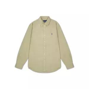폴로 POLO RALPH LAUREN 커스텀 핏 가먼트 다이 옥스포드 셔츠-베이지카키