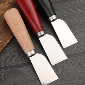 IMAZY 가죽 스키빙 나이프 DIY Leathercraft 작업 도구 용 나무 손잡이가있는 커팅 스키버