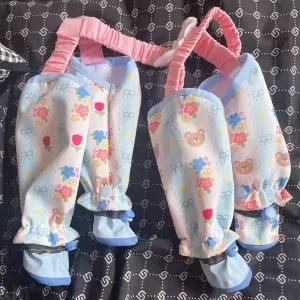 강아지 여름옷 소형견 서스펜더 프린트 강아지옷 통기성