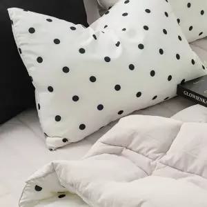 해피니 베개커버 도트 세미마이크로 베개 50x70 (베이지) (베개솜 별매)