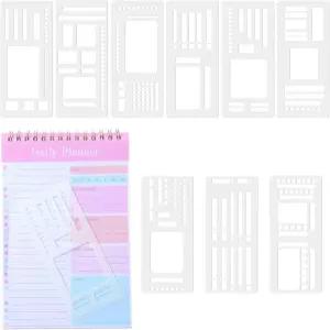 Ymapinc 플래너 스텐실 9개 저널 캘린더 핸드메이드 저널링 용품 스크랩북 및 DIY 공예용 액세서리
