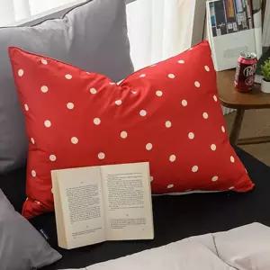 해피니 베개커버 도트 세미마이크로 베개 50x70 (레드) (베개솜 별매)