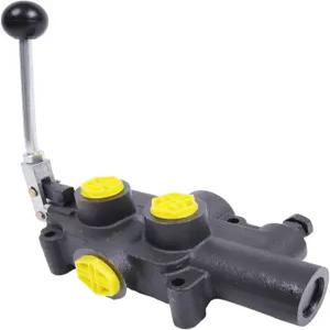 ZTUOAUMA 4방향 3단계 25GPM 2750PSI 방향성 유압 제어 밸브 LS-3000-1 자동 리턴 디텐트 레버 핸들을 갖춘