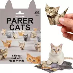 오그도드 종이 고양이 종이접기 키트 5가지 스타일과 2가지 사이즈의 50매 창의적인 홈 데코 애호가를 위한
